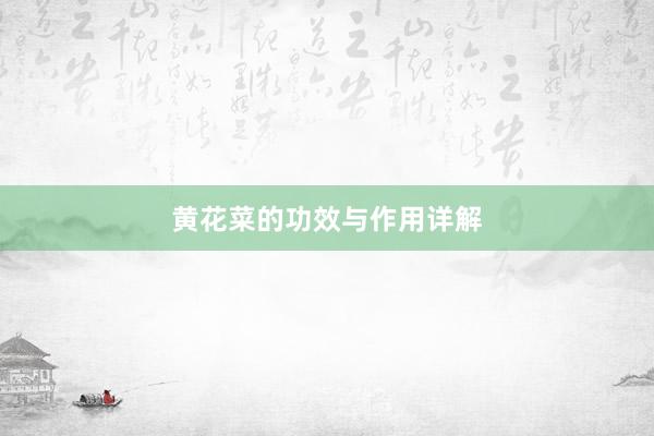 黄花菜的功效与作用详解